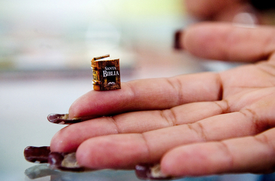 世界一小さな本と大きな本が競演、キューバ