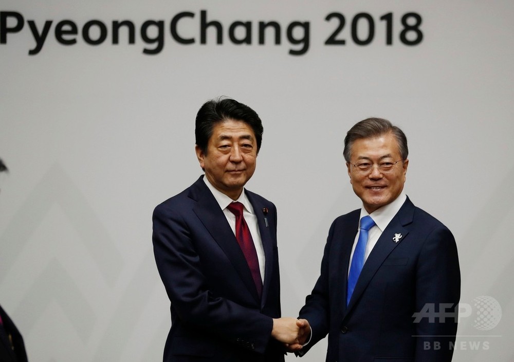 訪韓した安倍首相 文在寅大統領と会談 写真5枚 国際ニュース Afpbb News