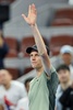 テニス、中国オープン、男子シングルス1回戦。勝利を喜ぶヤニック・シナー（2024年9月26日撮影）。(c)ADEK BERRY / AFP