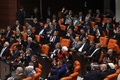 スウェーデンのNATO加盟承認法案の採決のため招集されたトルコ議会本会議の様子（2024年1月23日撮影）。(c)Adem ALTAN / AFP