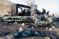 イラン首都テヘランのイマム・ホメイニ空港付近に墜落したウクライナ機の残骸（2020年1月8日撮影）。(c)ROHHOLLAH VADATI / ISNA / AFP