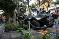 ベトナム・ハノイのメリアホテル周辺で警戒に当たるベトナム兵（2019年2月26日撮影）。(c) YE AUNG THU / AFP