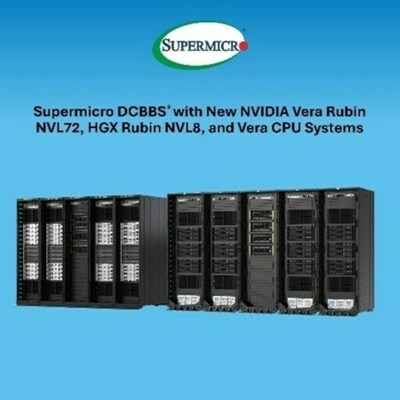 Supermicro（スーパーマイクロ）、NVIDIA Vera Rubin NVL72、HGX Rubin NVL8、Vera CPU 対応のDCBBS（R）を発表
