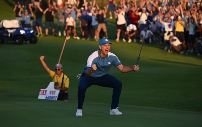 欧州選抜が大量5ポイント差で初日リード ライダー杯