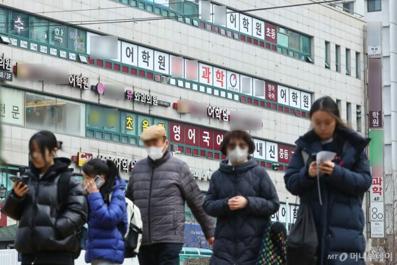 ソウル市江南区大峙洞の塾街=写真は記事内容とは関係ありません(c)MONEYTODAY