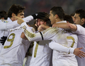 スペイン1部リーグは14日、第19節の試合が各地で行われ、レアル・マドリード（Real Madrid）は2-1でマジョルカ（RCD Mallorca）に勝利した。

チームの得点に歓喜するレアル・マドリードの選手（2012年1月14日撮影）。(c)AFP/JAIME REINA
&lt;a href=&quot;http://www.afpbb.com/article/sports/soccer/spain/2850617/8303036&quot;&gt;&lt;b&gt;＜記事本文へ戻る＞&lt;/b&gt;&lt;/a&gt;