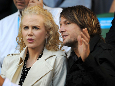 ニコール・キッドマンとキース・アーバンがテニス全豪オープンの試合観戦に