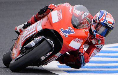 ストーナー 日本GPフリー走行2回目でトップに