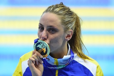 ヨハンソンが女子50m平泳ぎ制し主要大会初の金メダル、第16回世界水泳