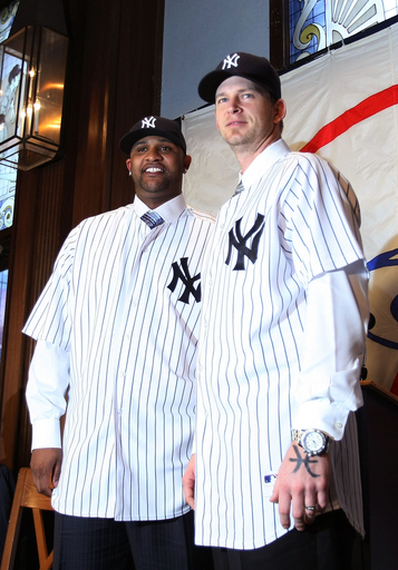 ヤンキース C・C・サバシアとAJ・バーネットの入団会見