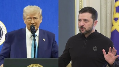 字幕:「選挙経ていない独裁者」トランプ氏、ゼレンスキー氏を批判