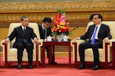 元衆院議長の河野洋平氏が訪中、李首相と会談