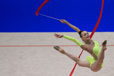 【写真特集】欧州新体操選手権での優美なパフォーマンス