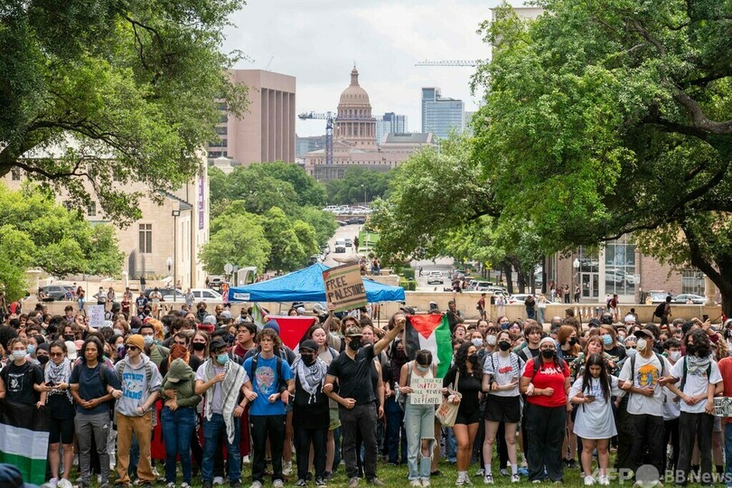 バイデン氏は言論の自由支持 米大で親パレスチナデモ広がる