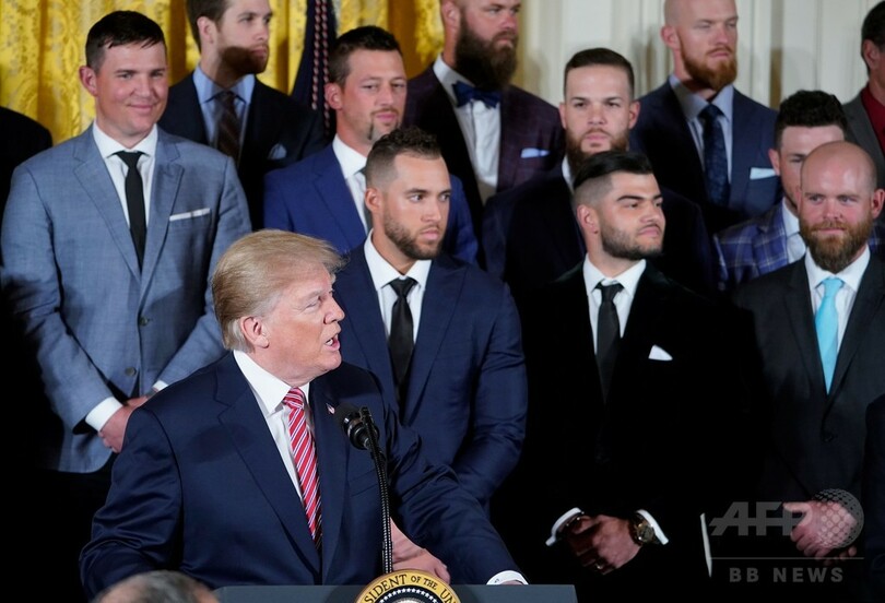 アストロズがホワイトハウスを表敬訪問、大統領は王者としてのチーム力を絶賛