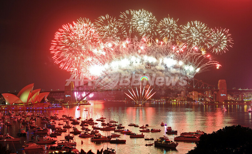 あけましておめでとう シドニーで新年の花火 オーストラリア 写真5枚 国際ニュース Afpbb News