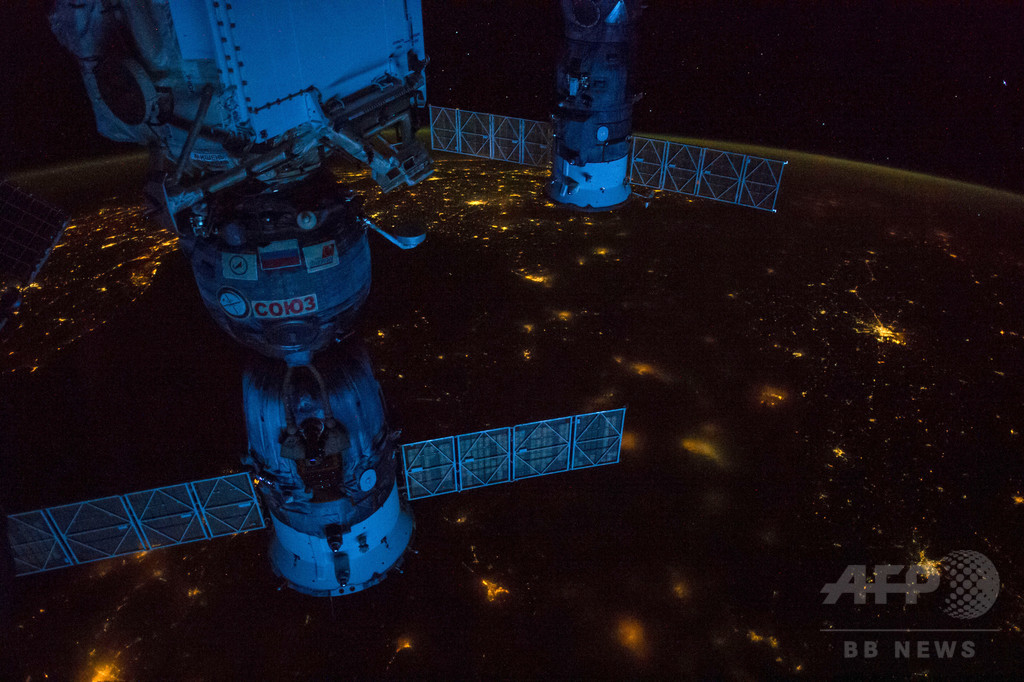 ISSから撮影の欧州の夜景、NASAが公開 写真1枚 国際ニュース:AFPBB News