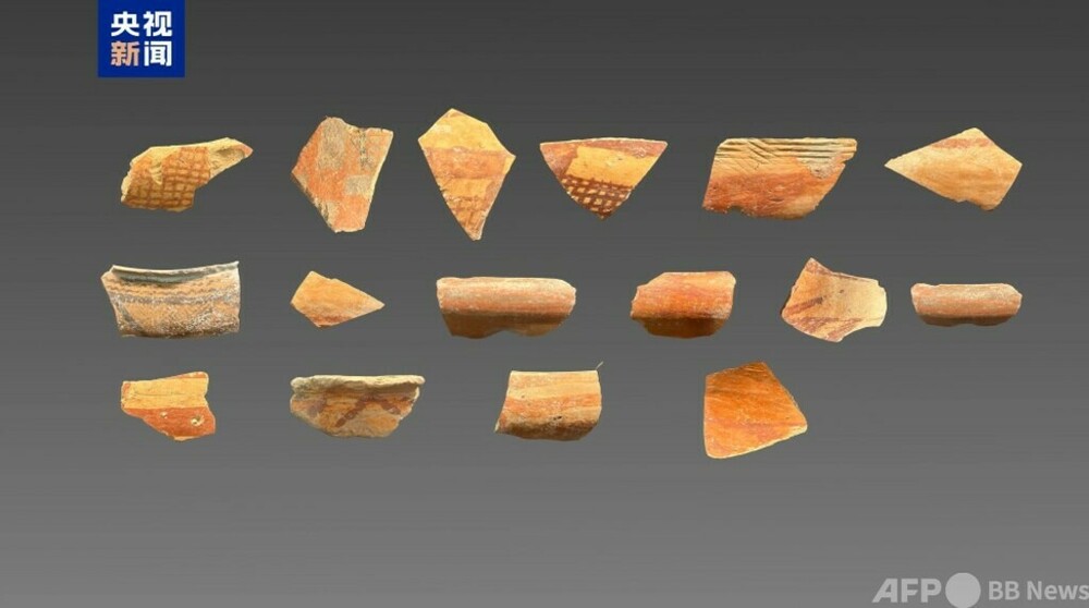 中国中部で新石器時代の遺跡発見 5000年ほど前の彩陶が大量に出土