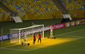 サッカーコンフェデレーションズカップ2013（Confederations Cup 2013）決勝のスペイン戦を控え、ブラジル代表が29日、決勝の舞台となるマラカナン・スタジアム（Maracana Stadium）で調整を行った。

調整に臨むブラジルのGKジェフェルソン（Jefferson de Oliveira Galvao、左）とジエゴ・カバリエリ（Diego Cavalieri、2013年6月29日撮影）。(c)AFP/PABLO PORCIUNCULA