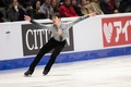17-18フィギュアスケートグランプリ（GP）シリーズ第2戦、スケート・カナダ、男子シングル・ショートプログラム。演技に臨む宇野昌磨（2017年10月27日撮影）。(c)AFP/Geoff Robins