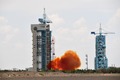 甘粛省の酒泉衛星発射センターから運搬ロケット「長征４号Ｂ」で打ち上げられた海洋動力環境観測衛星「海洋２号Ｄ」（2021年5月19日撮影）。(c)Xinhua News
