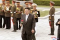 北朝鮮の首都平壌で行われた「朝鮮人民革命軍」の創設90年を記念し、大城山革命烈士陵を訪れた金正恩（キム・ジョンウン）総書記。朝鮮中央通信（KCNA）提供（2022年4月25日撮影、26日提供）。(c)AFP PHOTO/KCNA VIA KNS