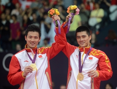 中国ペアがバドミントン男子ダブルスで金メダル