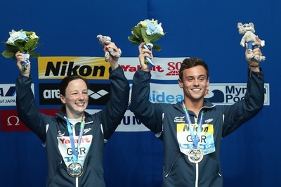 英国ペアが飛び込み混合団体で優勝、第16回世界水泳