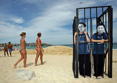 グリーンピース、日本人活動家逮捕にシドニーで抗議