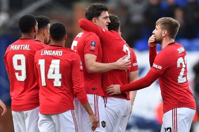 マンUが6発大勝でFA杯5回戦へ、マグワイアに初得点 シティも快勝