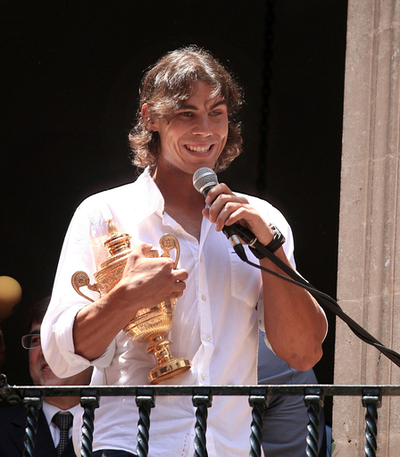 ナダル 故郷でファンに優勝報告