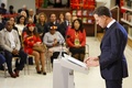 オランダ・ハーグの国立公文書館で、同国の奴隷制への関与について演説するマルク・ルッテ首相（2022年12月19日撮影）。(c)Robin van Lonkhuijsen / ANP / AFP