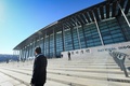 北京冬季五輪の会場の一つで、アイスホッケー競技が行われる北京国家体育館（2021年11月11日撮影）。(c)WANG Zhao / AFP