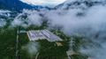 チベット自治区中部送電網の500kVポメ（波密）変電所（撮影日不明）。(c)Xinhua News