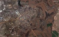 氾濫したロシア南部オレンブルク州のブズルク川の衛星画像。米宇宙技術会社マクサー・テクノロジーズ提供（2024年4月8日撮影、10日提供）。(c)AFP PHOTO / Satellite image ©2024 Maxar Technologies