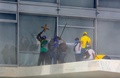 ブラジルの首都ブラジリアの大統領府の窓を割るジャイル・ボルソナロ前大統領支持者（2023年1月8日撮影）。(c)Sergio Lima / AFP