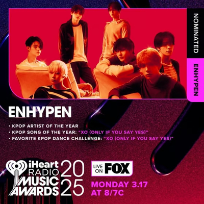 ENHYPEN、iHeartRadio Music Awardsで3部門にノミネート