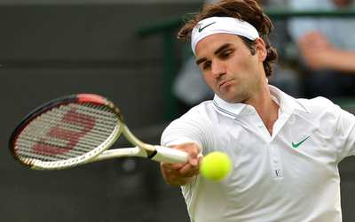 フェデラー圧勝で2回戦へ、ウィンブルドン選手権