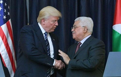トランプ氏、パレスチナでアッバス議長と会談 和平実現に「できる限りのことをする」