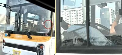 足をハンドルに…韓国「イヤホン使用」バス運転手、“信じがたい運転”にあきれ声