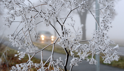 寒い朝の風景、ドイツ中部