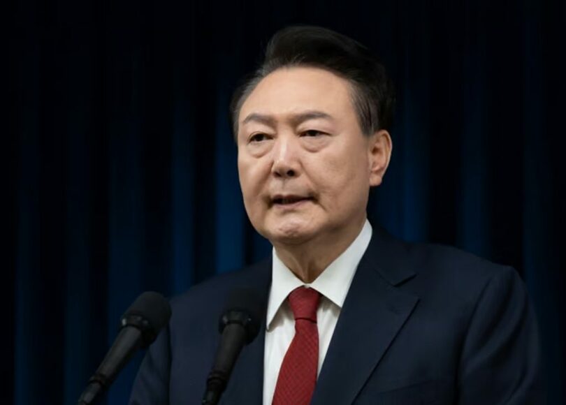 大統領弾劾訴追案の採決を前に、国民向け談話を発表する韓国のユン・ソンニョル（尹錫悦）大統領＝大統領室提供(c)MONEYTODAY