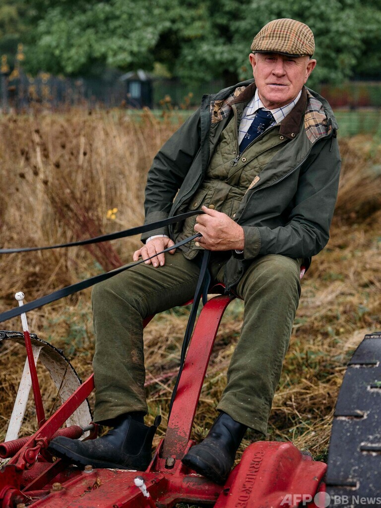 英ケンジントン宮殿の草刈りは馬にお任せ 持続可能な伝統手法