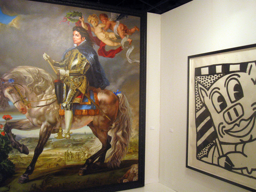 馬上の王に扮したM・ジャクソンの肖像画、1600万円で落札 米国 写真3枚