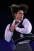 ソチ冬季五輪、フィギュアスケート・エキシビションの演技に臨む町田樹（Tatsuki Machida、2014年2月22日撮影）。(c)AFP/ADRIAN DENNIS
