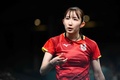 パリ五輪、卓球女子シングルス3位決定戦。試合に臨む早田ひな（2024年8月3日撮影）。(c)JUNG Yeon-je / AFP