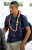 スペイン1部リーグのFCバルセロナ（FC Barcelona）は5日、タイのドンムアン空港（Don Muang Airport）に到着した。

FCバルセロナは7日にバンコク（Bangkok）のラジャマンガラ・スタジアム（Rajamangala Stadium）でタイ代表と親善試合を行う。

空港に到着したアレクシス・サンチェス（Alexis Sanchez、2013年8月6日撮影）。(c)AFP/PORNCHAI KITTIWONGSAKUL