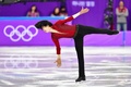 平昌冬季五輪、フィギュアスケート団体戦、男子シングル・ショートプログラム（SP）の演技に臨むチャ・ジュナン（2018年2月9日撮影）。(c)AFP PHOTO / Mladen ANTONOV