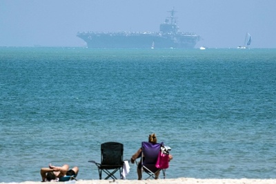 米空母「ジョージ・Ｈ・Ｗ・ブッシュ」、イスラエル沖で休息