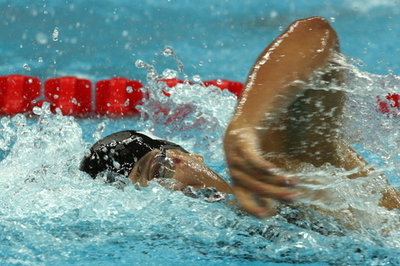 松田 400メートル自由形で決勝進出ならず
